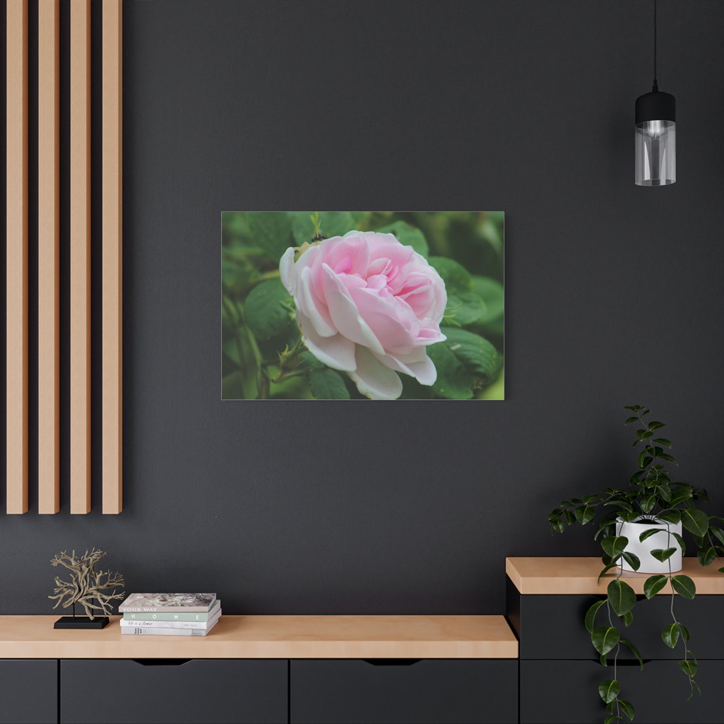Floral Canvas Art Print, Beautiful Pink Rose, Wall Decor, Gift for Flower Lovers, Home Decoration, Living Room Art