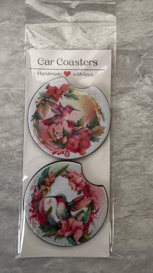 Hummingbird Car Coaster Double Pack